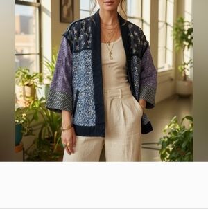 Beautiful Quilted Floral Light Jacket